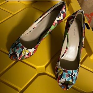 Nine West Floral Print Heels
